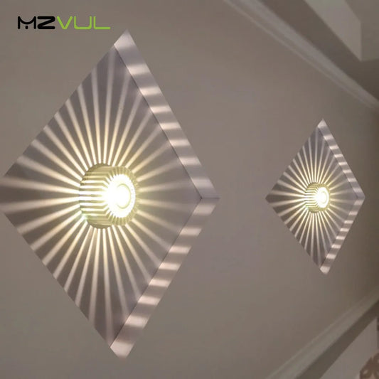 Wall Lamp Modern Aluminum Led Wall Lights Red /green /Blue Corridor Ceiling Lamp Living Room Bedroom KTV Bar Decoration Lighting