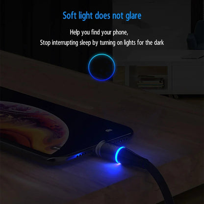 USB Magnetic Charging Cable, 3 in 1 Charger 3A Fast Charging Cable Support Data Transfer Magnetic Charger Cable for USB C/Micro